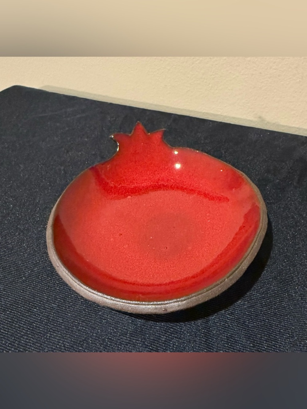 Small Red Pomegranate Decorative Dish